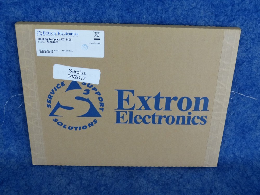 NEW! Extron Cable Cubby 1400 Routing Template 70-1042-80 (A4)
