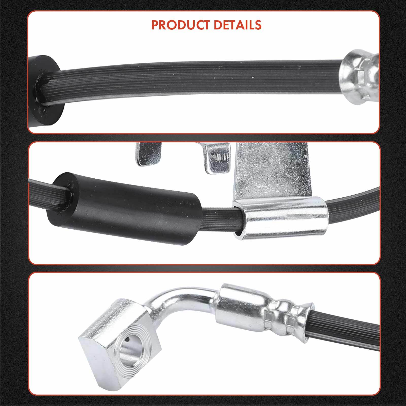 2x Front Left & Right Brake Hydraulic Hose for Cadillac Escalade Chevy Tahoe GMC