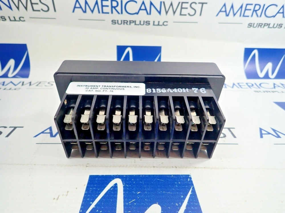 CUTLER HAMMER FT-76 INSTRUMENT TRANSFORMER 30 AMP CONTINUOUS