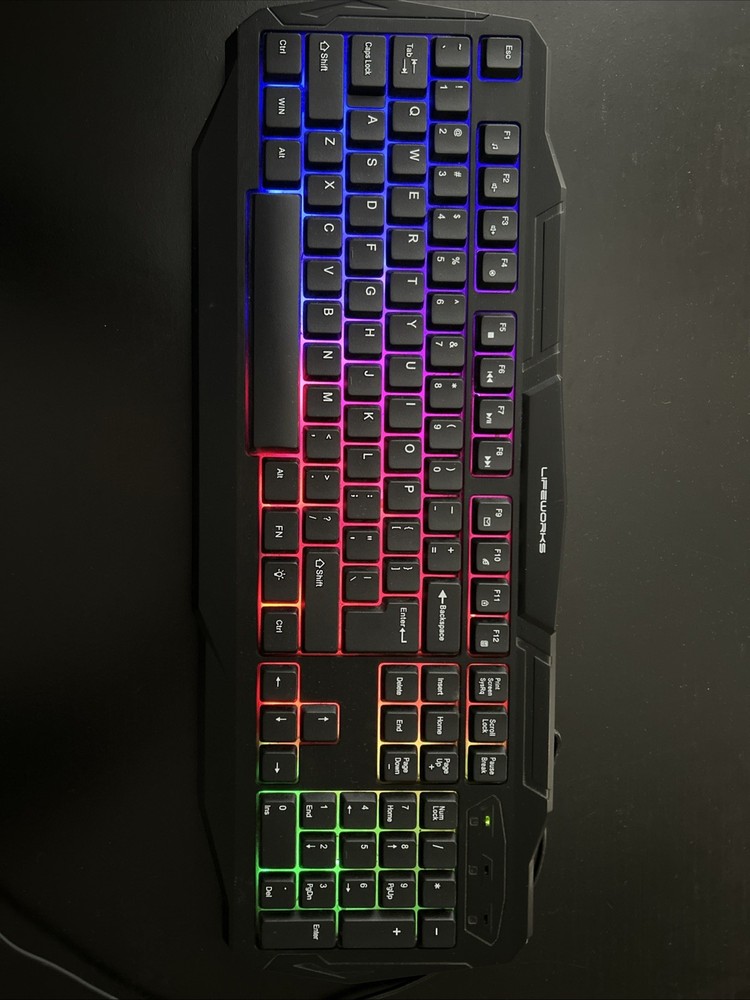 Lifeworks Lightup Gaming Keyboard Black