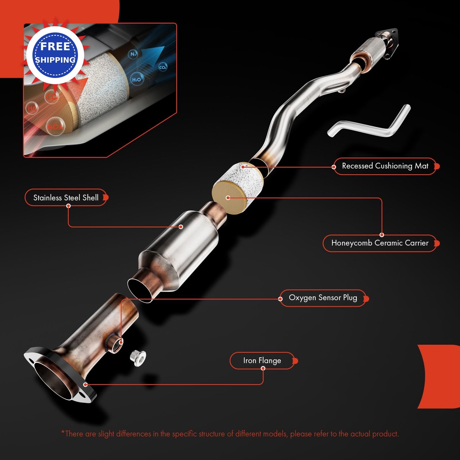 Catalytic Converter Front Direct Fit Chevy Equinox Terrain 2010-2017 2.4L Models