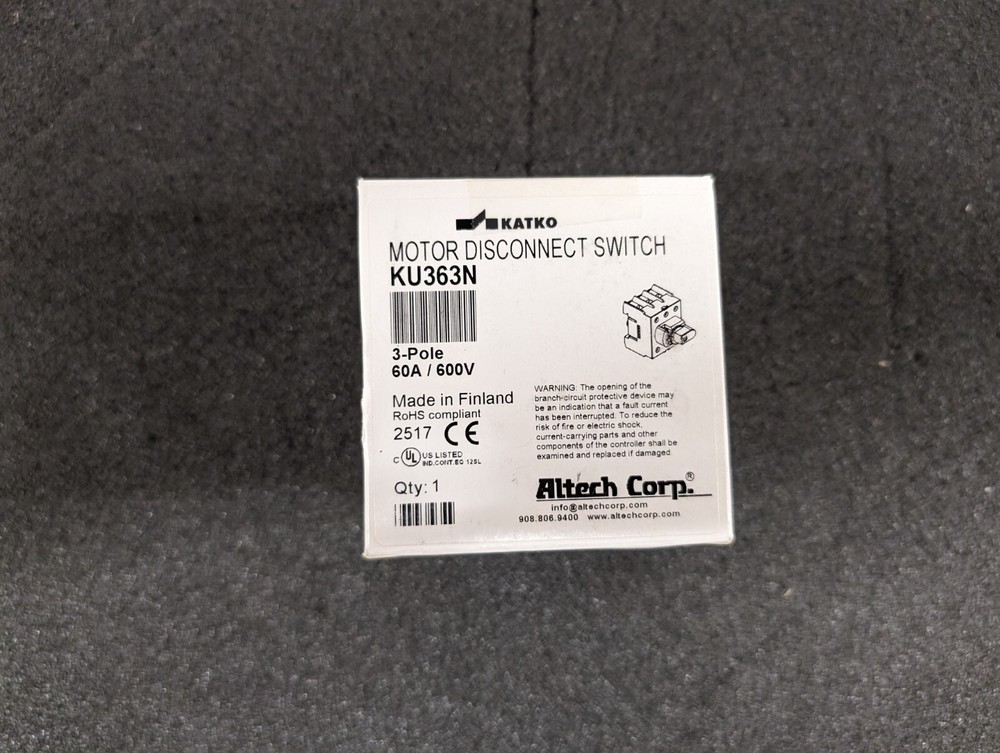 New, Altech, KU363N, SWITCH 600V 63A