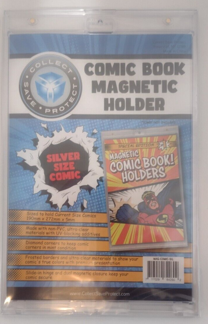 CSP Magnetic Holder Silver Comic Book New NIP 190mm x 272mm x 5mm Clear Acrylic