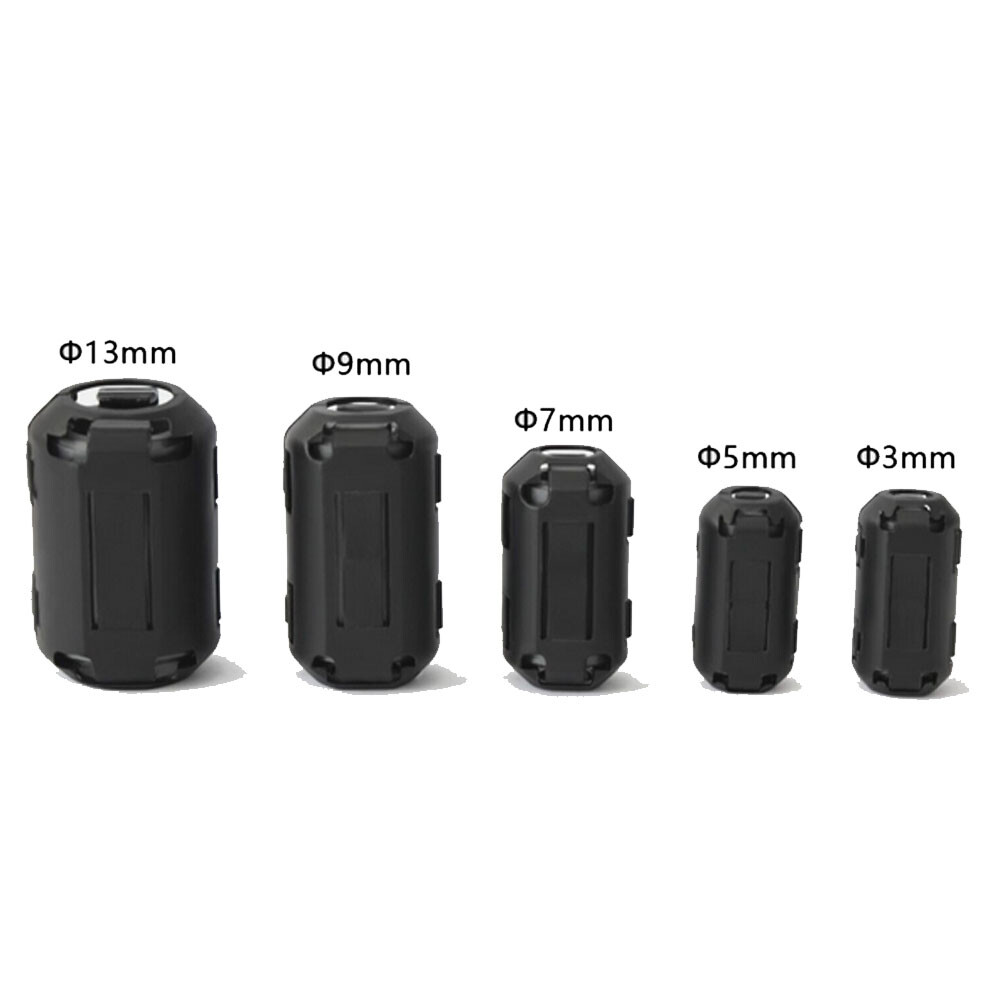 10 Pack Ferrite Beads Clip-on Ring Core RFI EMI Noise Filter Clamp Choke Coil US