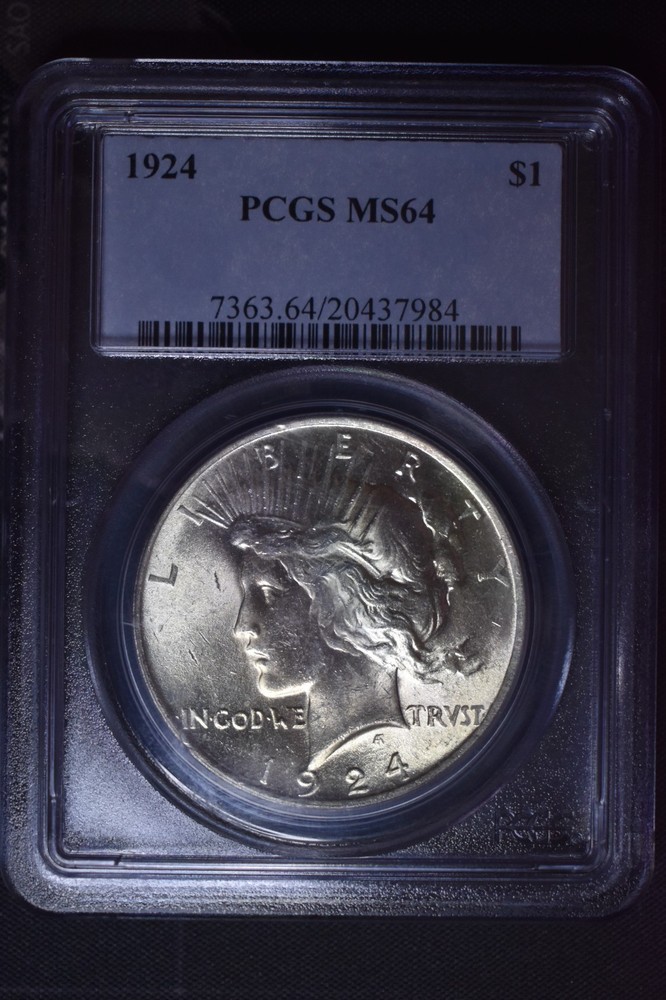 1924 Peace $1 PCGS MS64