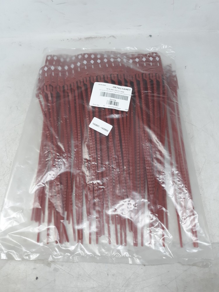 Detectamet Metal Detectable Security Seals – Easy Tear, X-Ray Visible – Pack 100