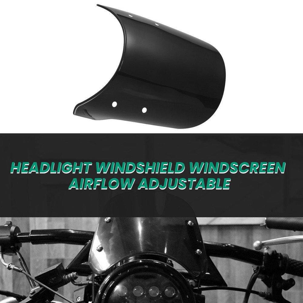 Airflow Adjustable Universal Motorcycle Headlight Windshield Windscreen6300