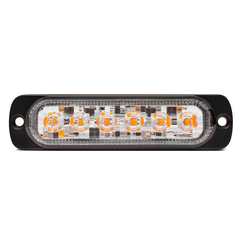 306A Low Profile 6 LED Amber Strobe Lamp - 10-30 Volt DC