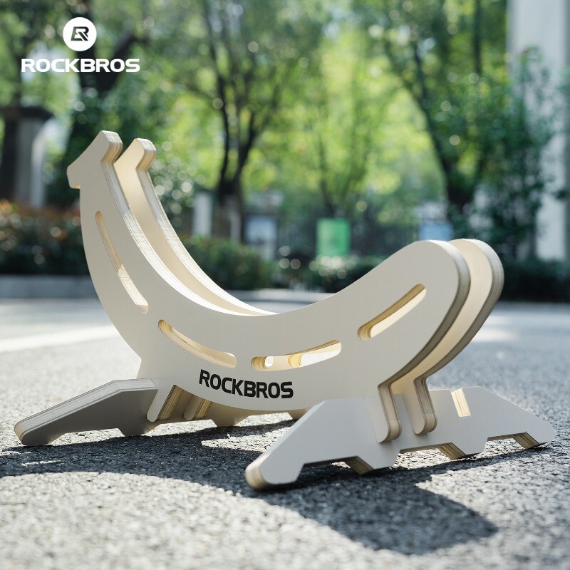 ROCKBROS Wooden Bike Stand Easy Bicycle Storage Rack For Road Mountain Bikes