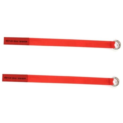2Pcs Vehicle Door Emergencies Pull Cord Simple Operate Escape Pull Strap Red