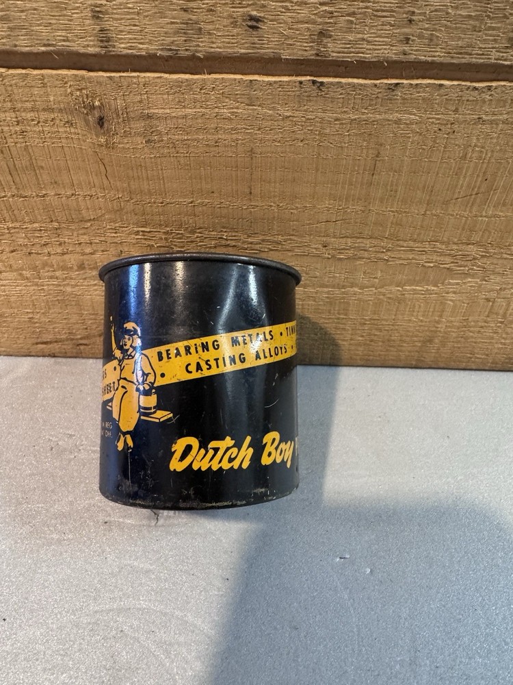 Vintage Dutch Boy Solid Wire Solder Spool Canister Grade 35