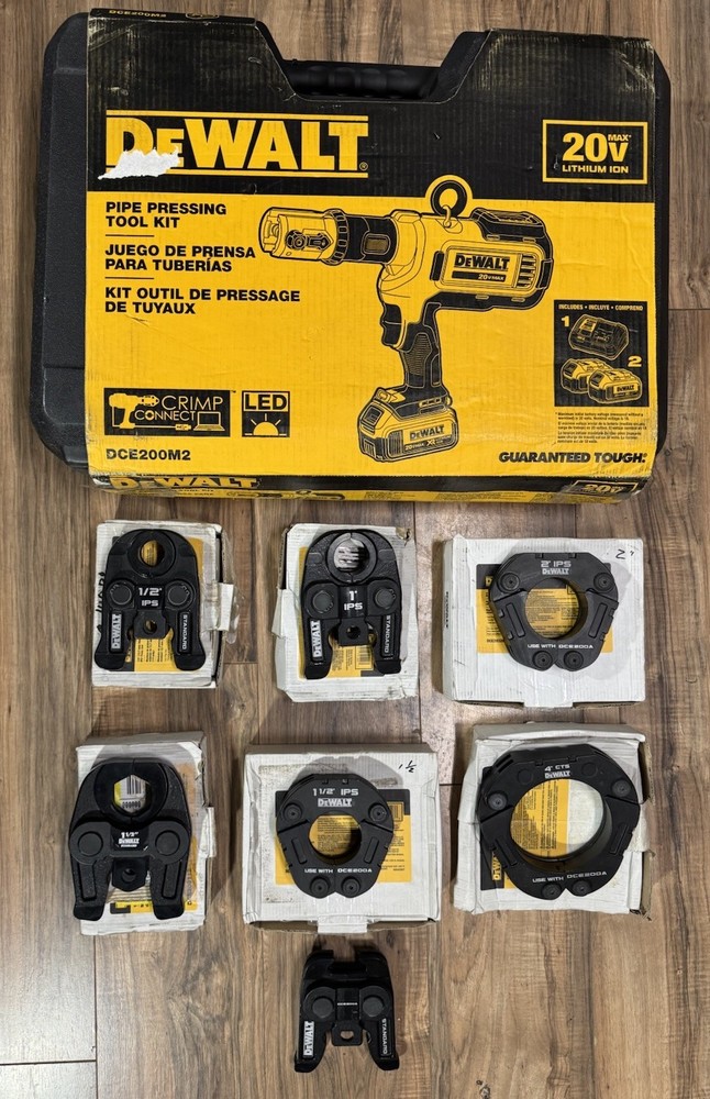 DEWALT DCE2002mk2 CORDLESS 20V PRESS TOOL KIT New With Jaws And Ring Bundle