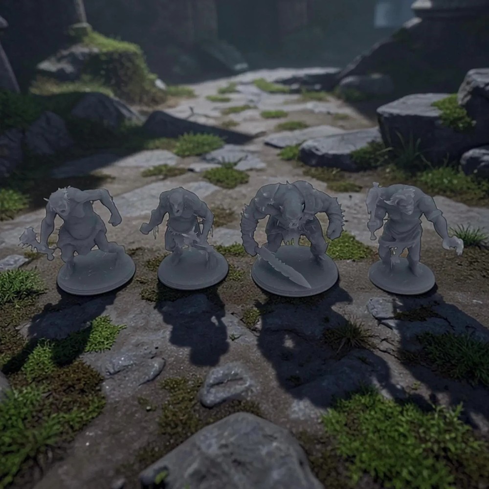 TTRPG Tabletop Grimlock Humanoid Miniatures Roleplaying Pathfinder