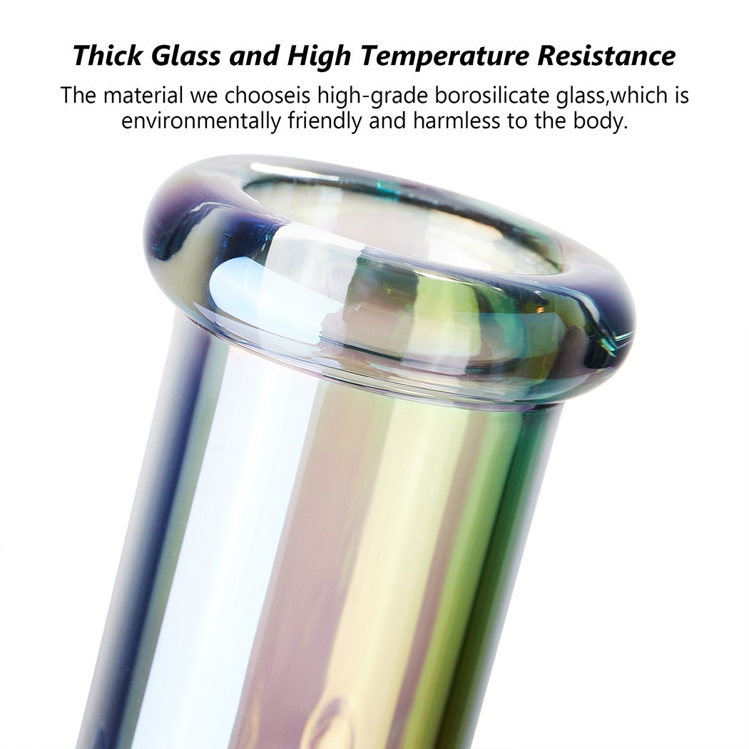 6.1" Mini Glass Bong Smoking Tobacco Glass Plating Water Pipe with 14mm Bowl