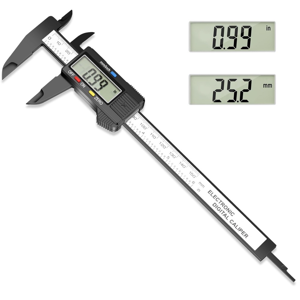 Digital Caliper Calipers Measuring Tool, 0-6inches Electronic with...