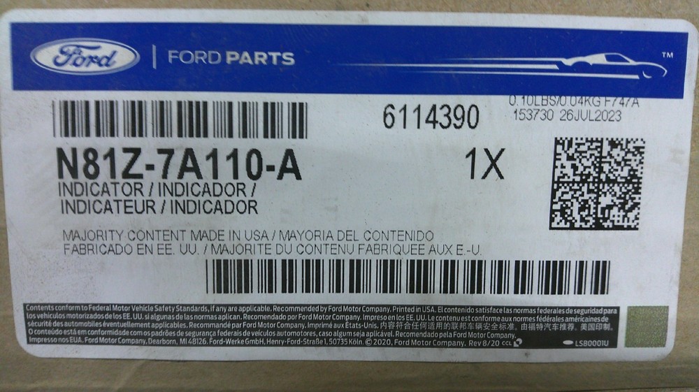 Genuine Ford Indicator Assembly N81Z-7A110-A