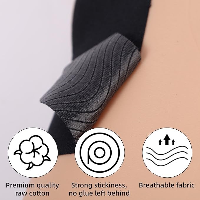 3Rolls Kinesiology Tape Latex Free Cotton Elastic Athletic Tape for Joints, Knee