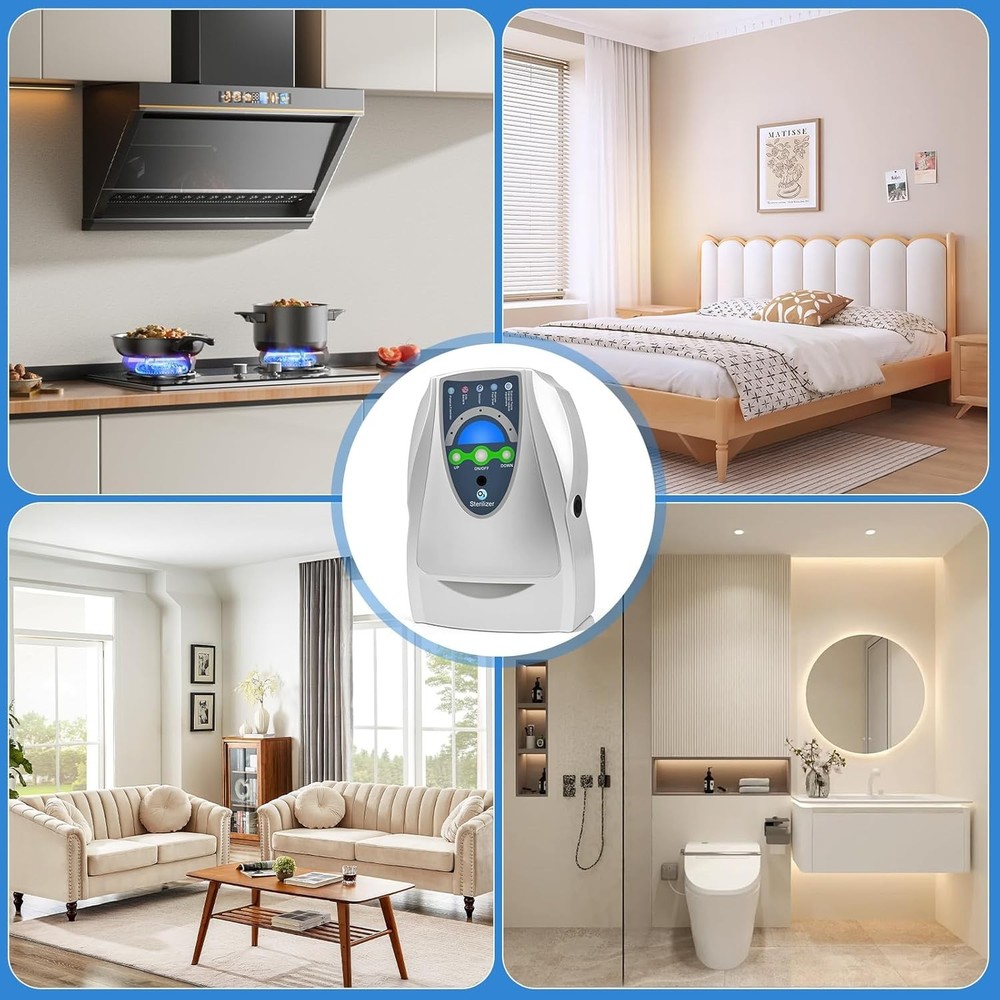 Portable Ozone Machine Generator, Water & Air Purifier with Timer