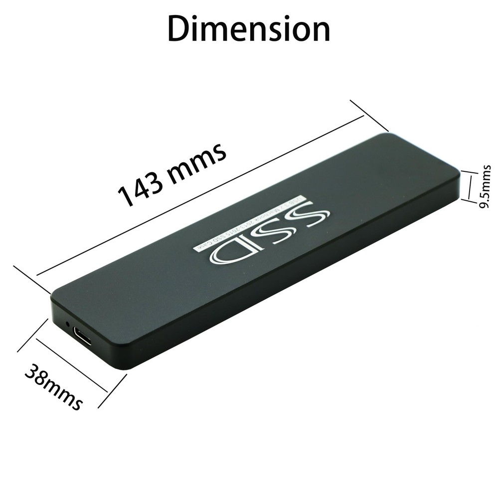 Sintech USB 3.2 External Case,USB Type C Enclosure,Compatible with 28Pin MacB...