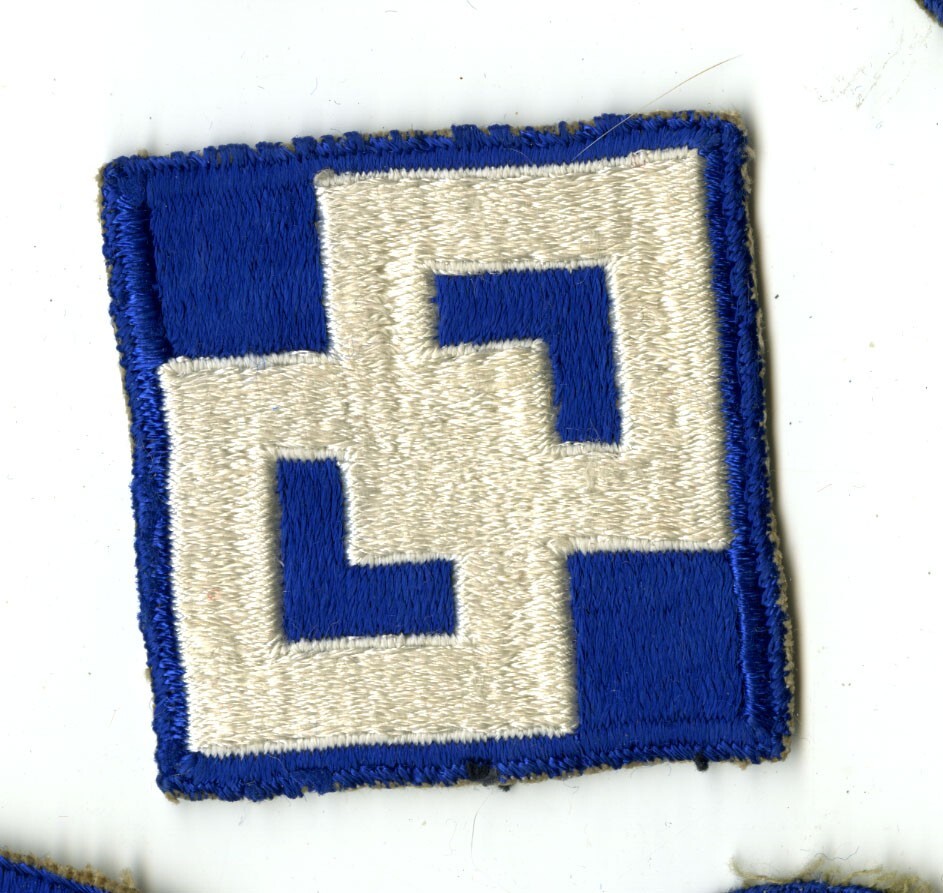 2nd Service Command White Back Patch WWII Vintage New York New Jersey