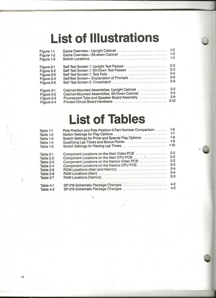 1983 Atari Pole Position II Operator & Enhancement Instructions-Arcade Game
