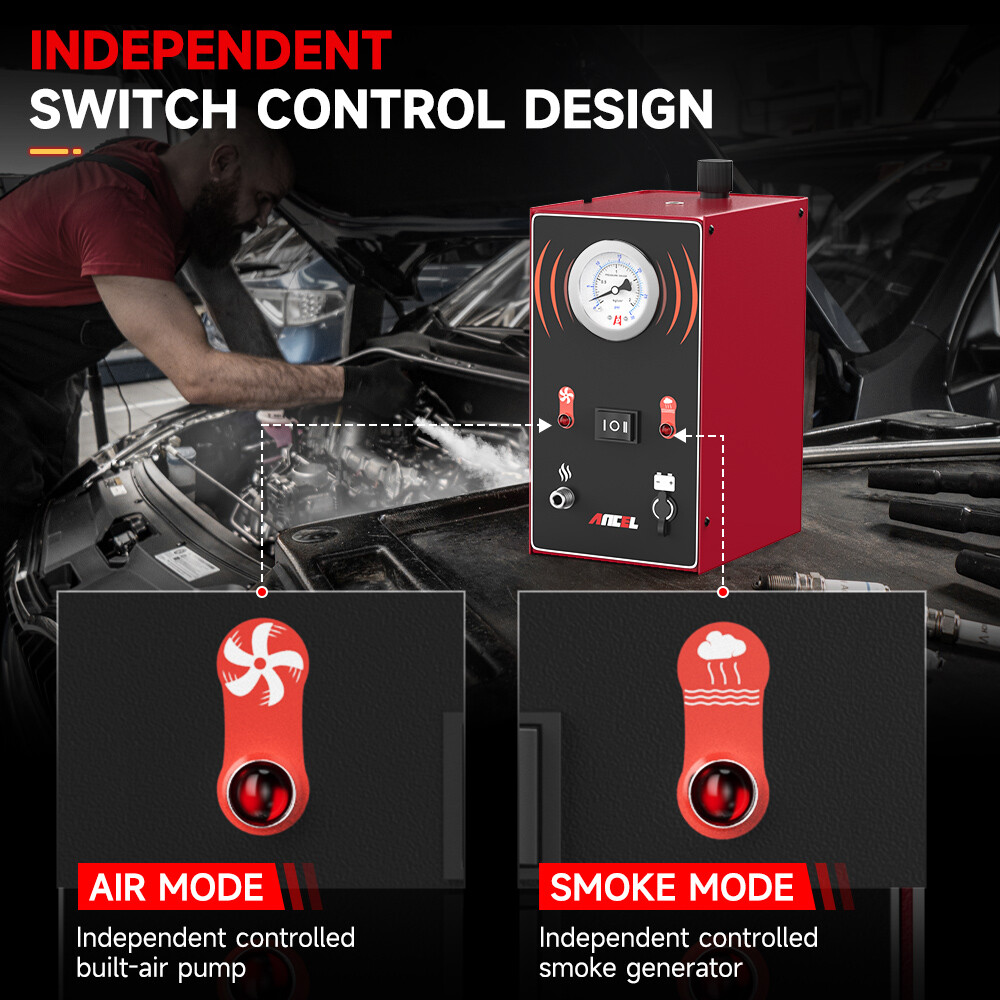ANCEL EVAP Machine Smoke Leak Detector Auto Car Pipe System Diagnostic Tester