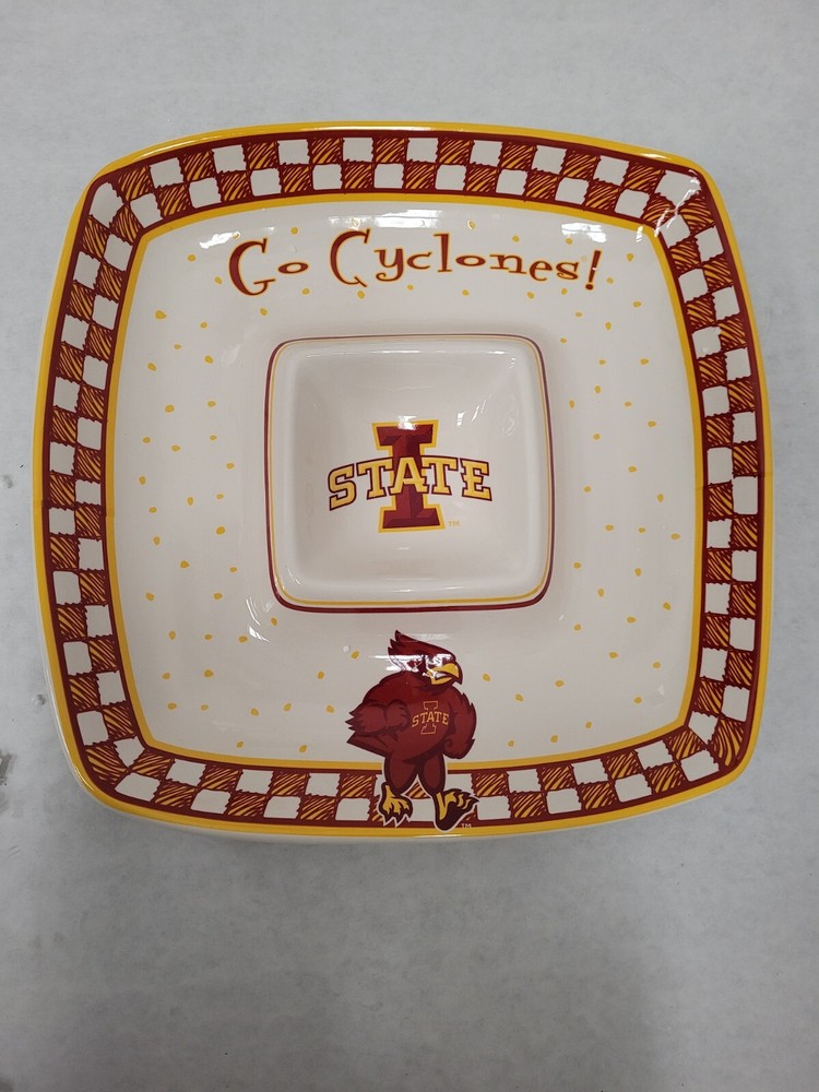Iowa State Gameday Ceramic Chip and Dip Platter