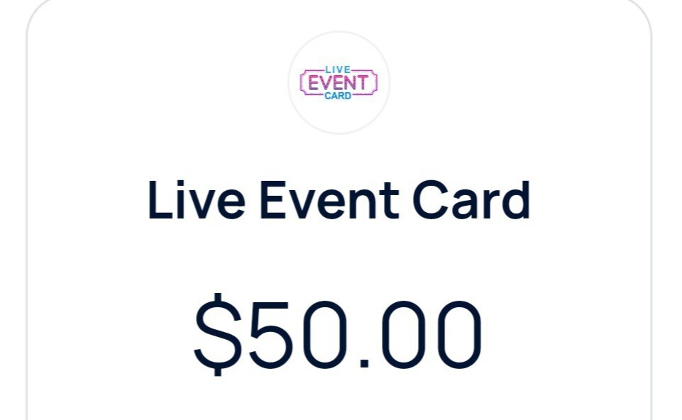 Live Event E Gift Card