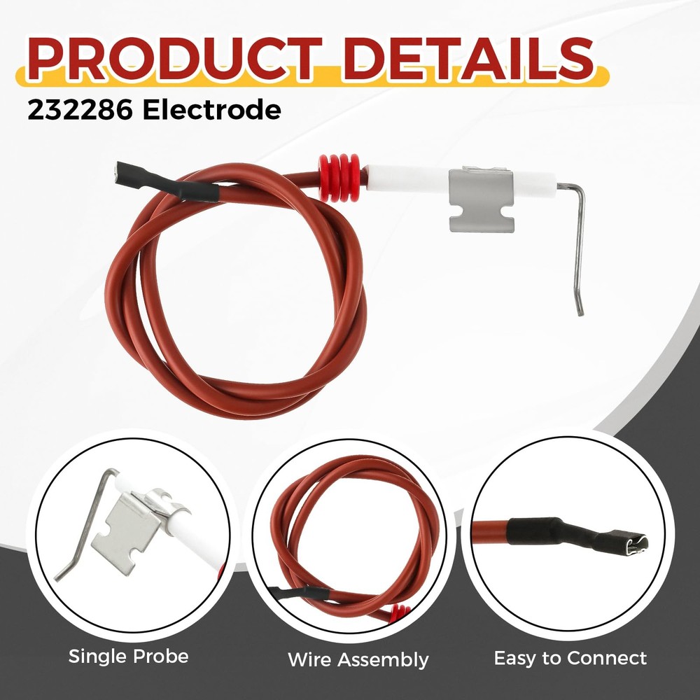 Furnace Ignitor Electrode Replacement For Suburban Single Probe Wire Assembly