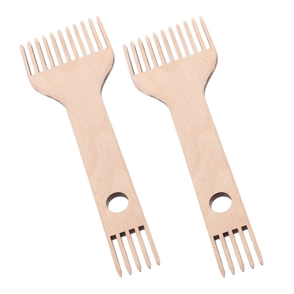 2 Pcs Loom Set Tapestry Weaving Comb Weave Hand Tools Knitting Machine