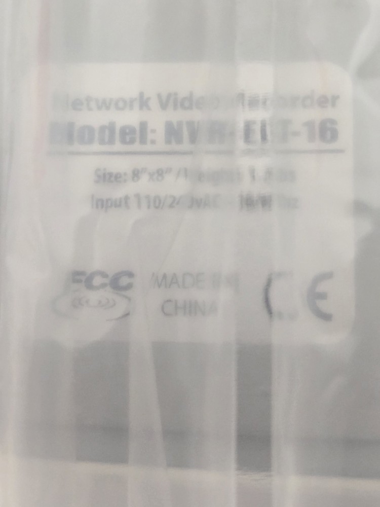 FCC NETWORK VIDEO RECORDER NVR-ELT-16