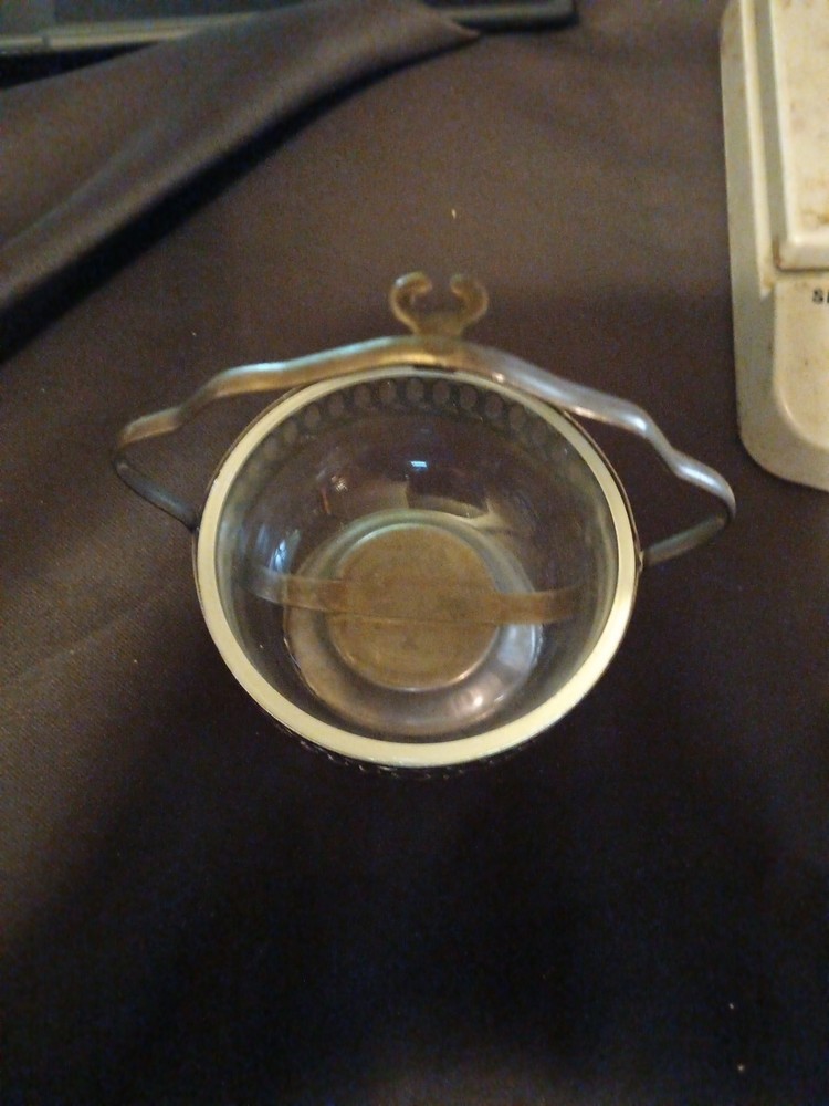 Bowl Candy Or Jelly and Glass with handle