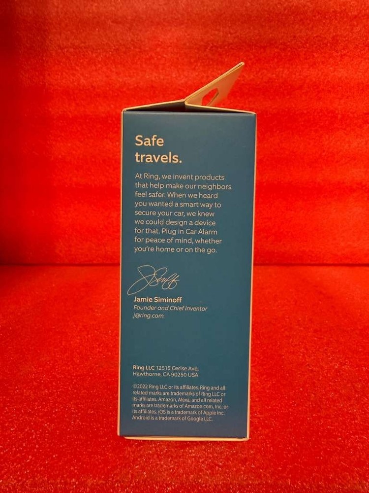 Ring Car Alarm OBD-II Vehicle Security System Tracker Sensor Alerts