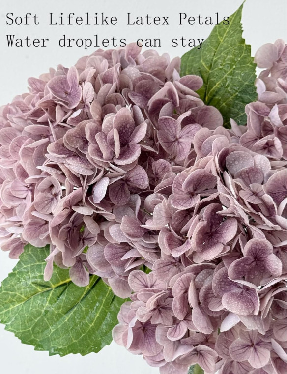 1pcs Purple Artificial Hydrangea 26-Inch Home Dining Table Spring Decoration
