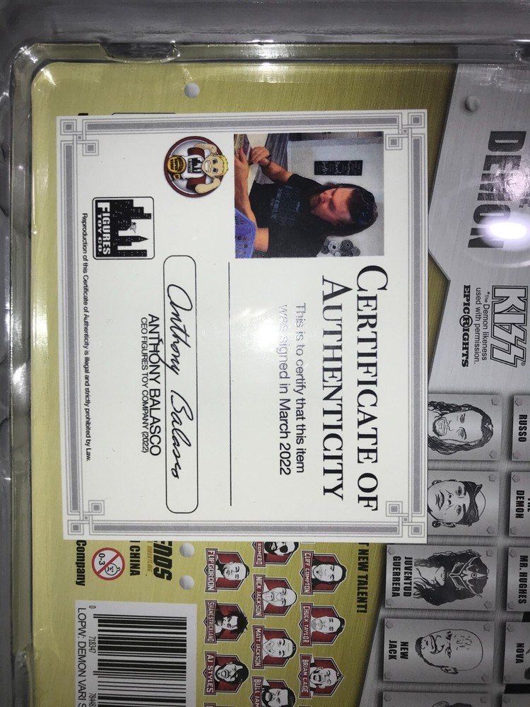 Legends of Professional Wrestling Figures: The Demon KISS VARIANT {Autographed}