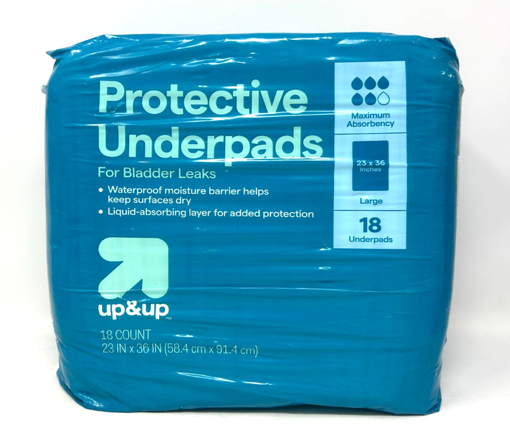 Up & Up Maximum Absorbency Large Protective Underpads, 18 Count