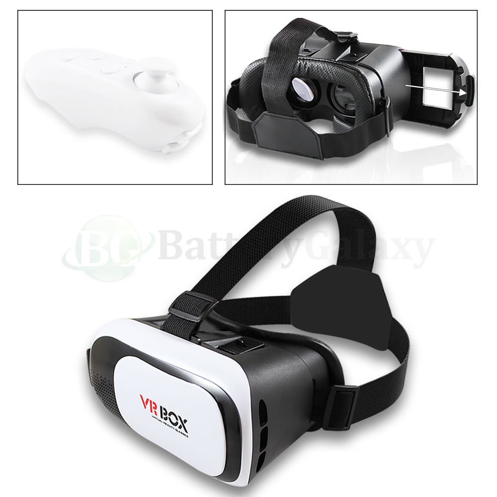 Virtual Reality VR Headset 3D Glasses With Remote for Android IOS iPhone Samsung