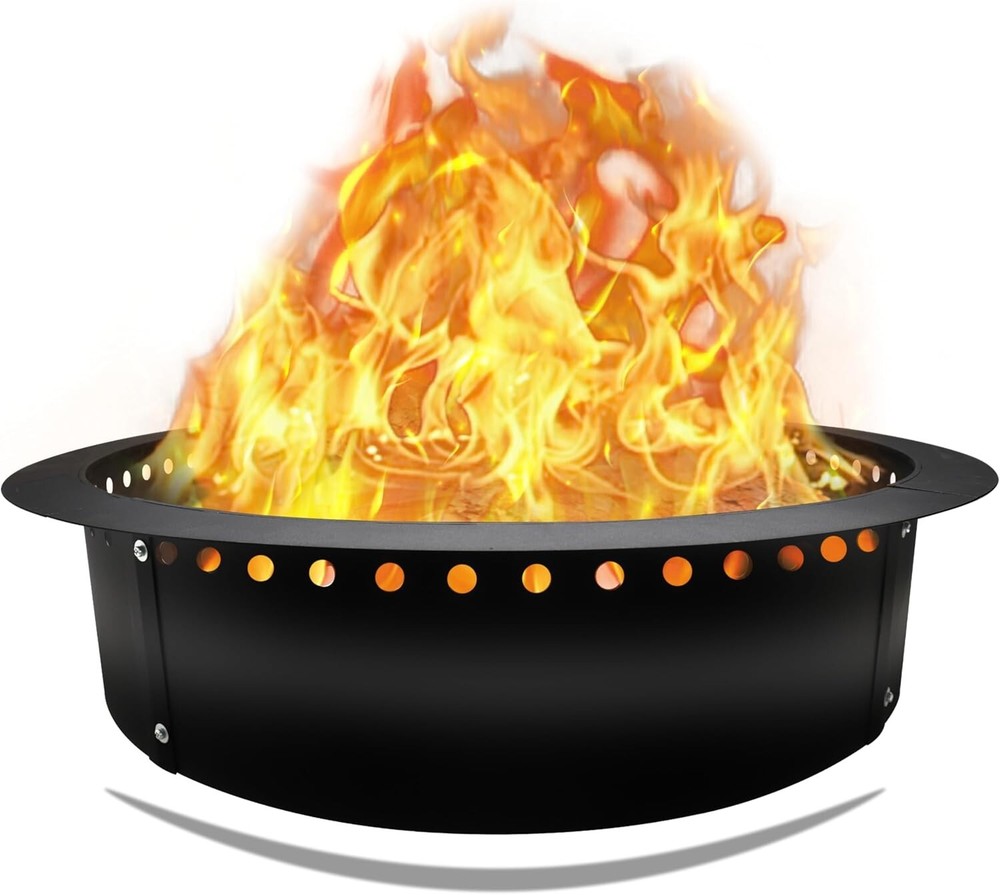 FEBTECH Smokeless Firepit Ring  45" OD & 39" ID for Outdoor Fire pits