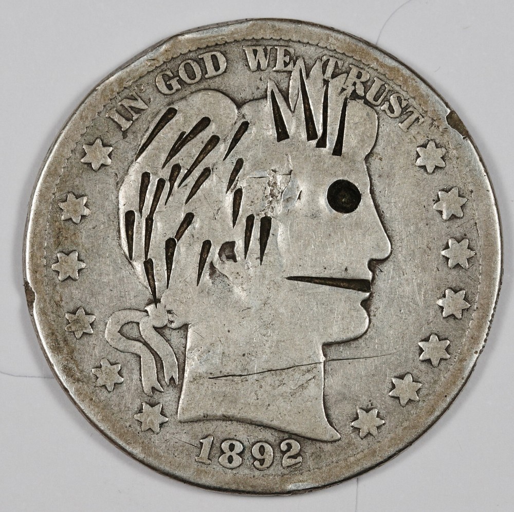1892 Barber Half. Circulated. 185555