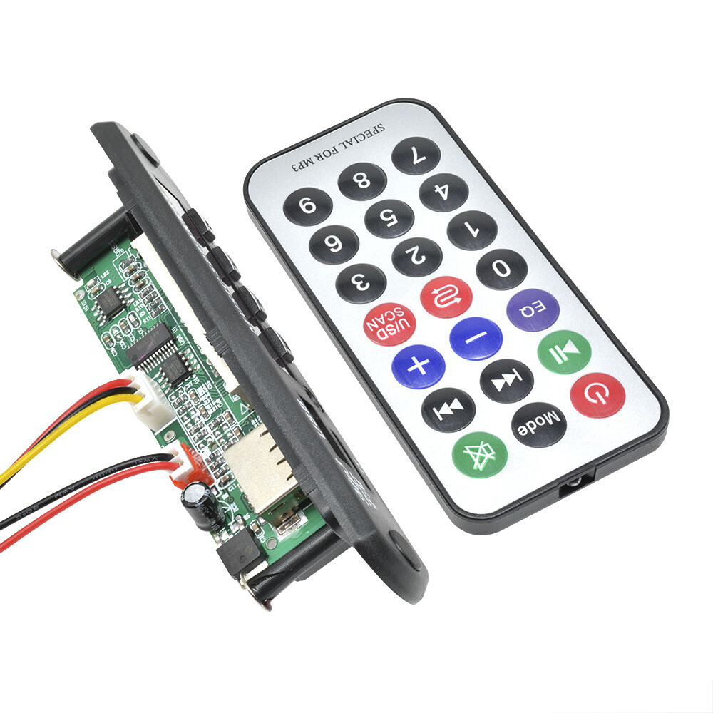 Wireless 12V WMA 2*15W Amplifier MP3 Decoder Board Audio Module USB TF Radio