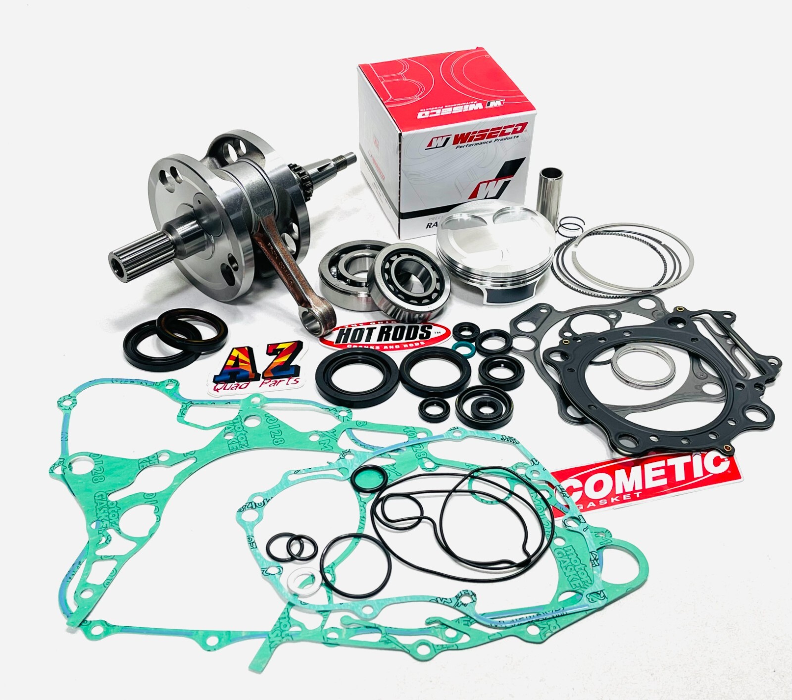 06+ Honda TRX450R TRX 450R Wiseco Crank Stock Bore Piston Gaskets Rebuild Kit