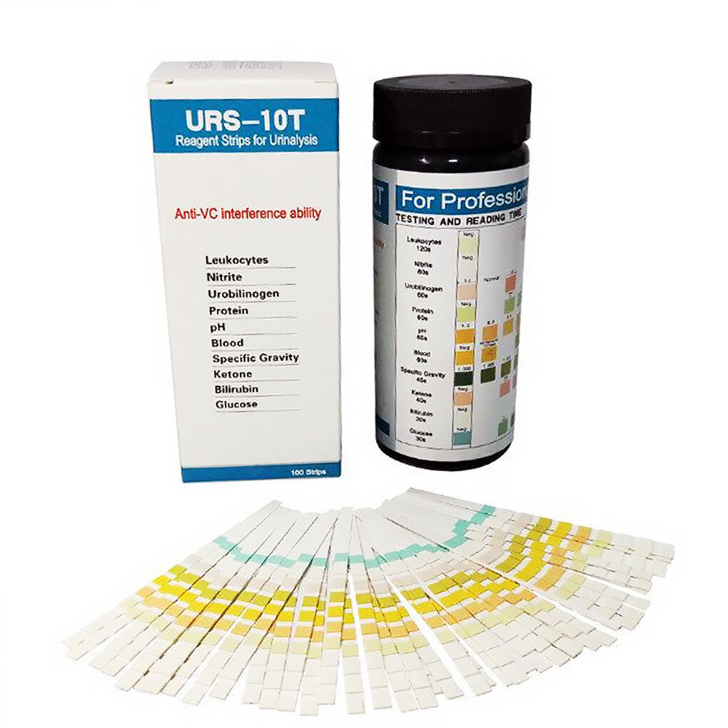 100 Strips URS-10T Urinalysis Reagent Strips 10 Parameters Urine Test Strip CE