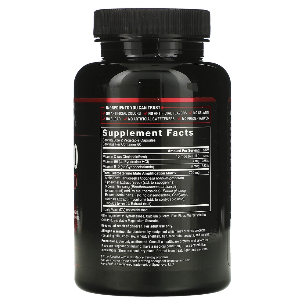 Test X180 Legend, Testosterone Booster, 120 Capsules