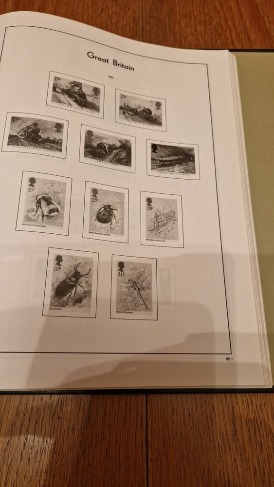 Great Britain Light House 1837-1986 Illustrated Stamp Album Pages. See details