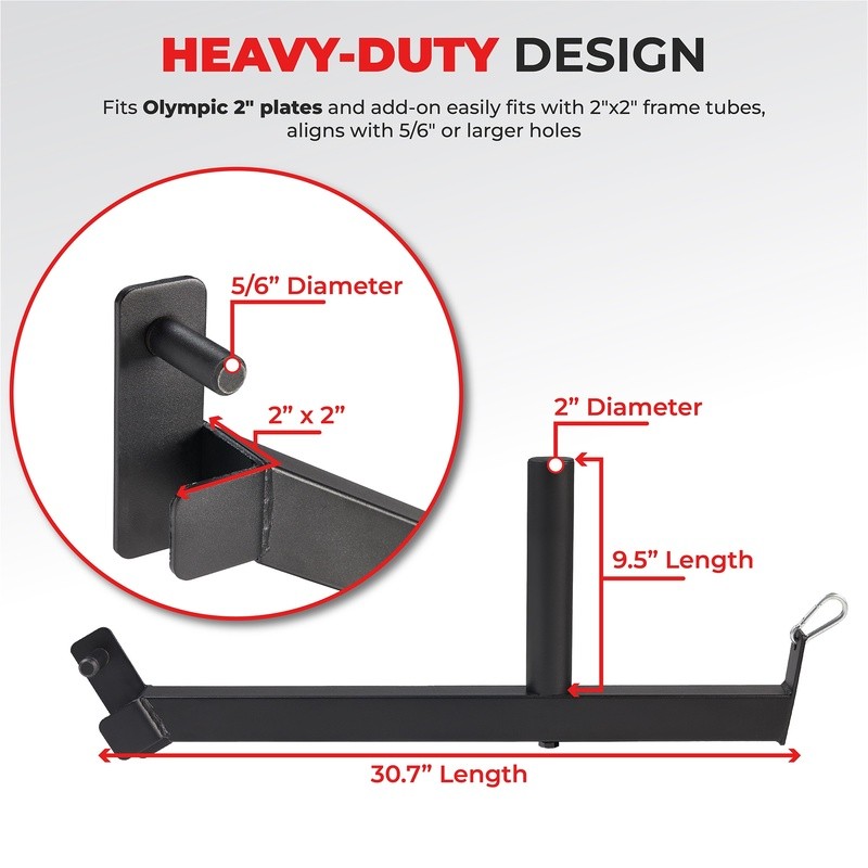 Heavy-Duty Power Rack Attachment Squats Rows Weightlifting Stability Training US