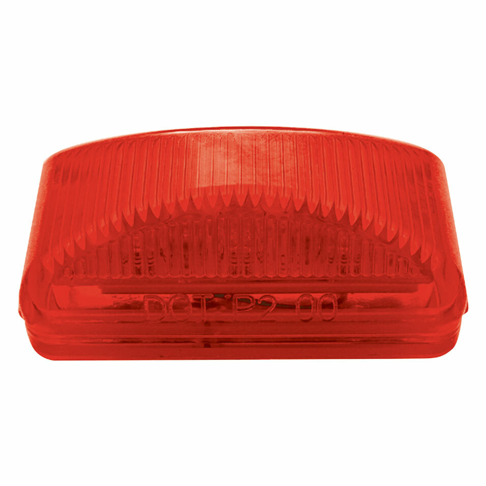6 LED Rectangular Clearance/Marker Light - Red LED/Red Lens