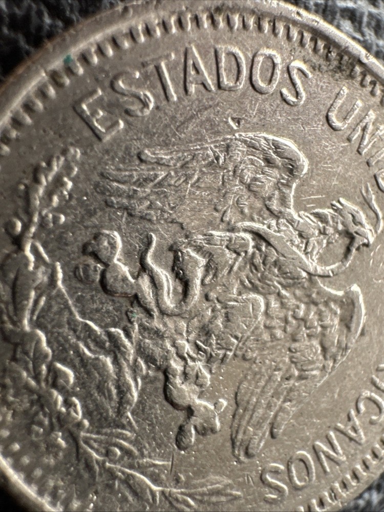 1910 M Mexico 5 Centavos Coin - Nickel - Eagle Devouring Serpent