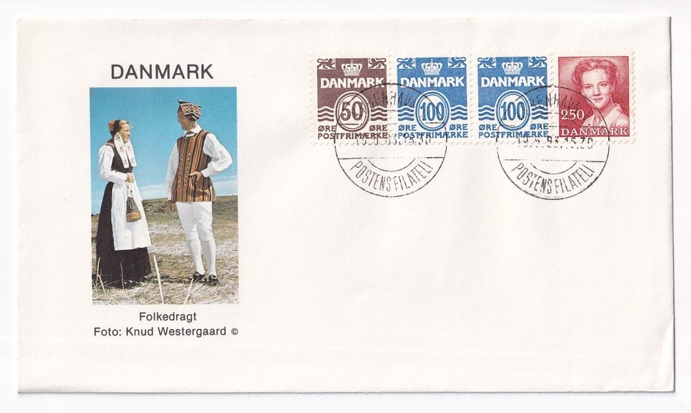 STAMP DENMARK "KOBENHAVN" "FOLKEDRAGT" 1961 FDC ENVELOPE