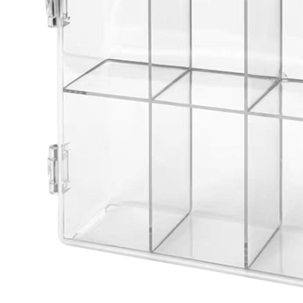 Figures Display Case Clear Display Case Figurine Rack Stackable 8 Grid Dustproof