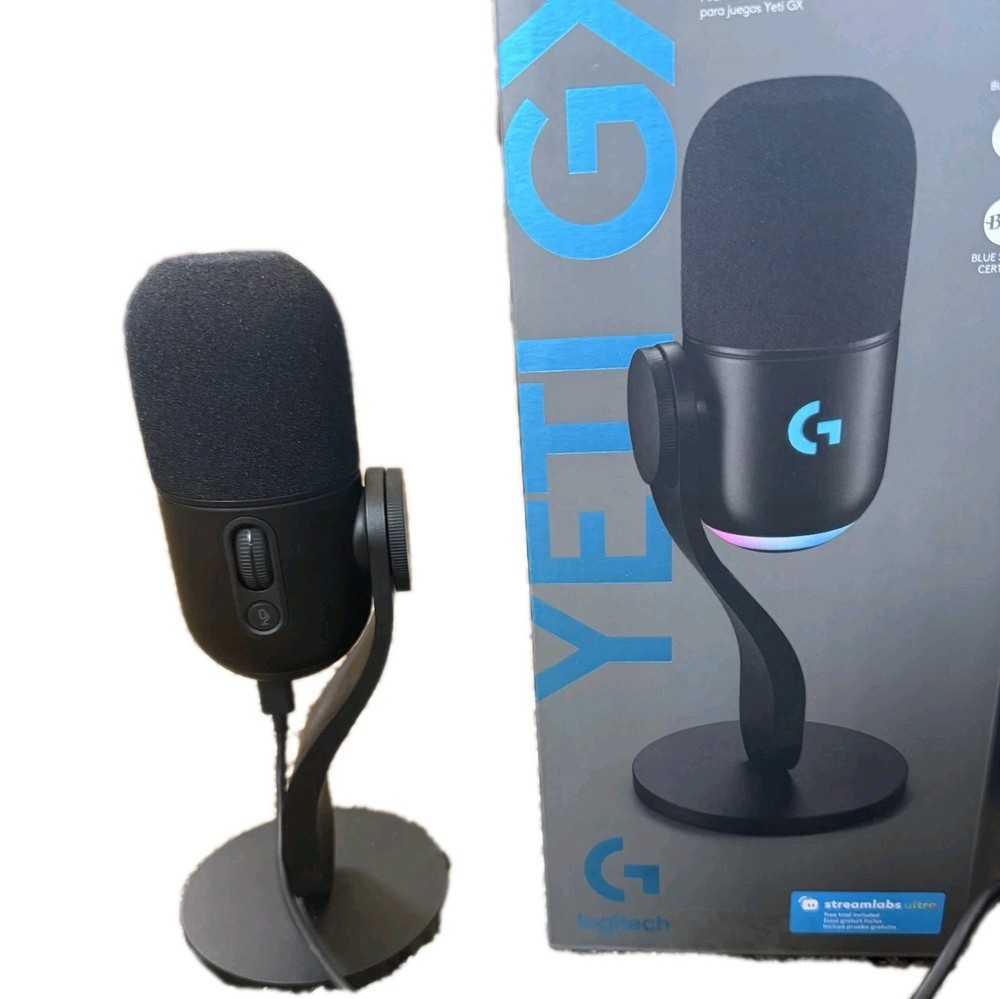 Logitech Yeti GX Wired-USB Freestanding Computer Microphone Black